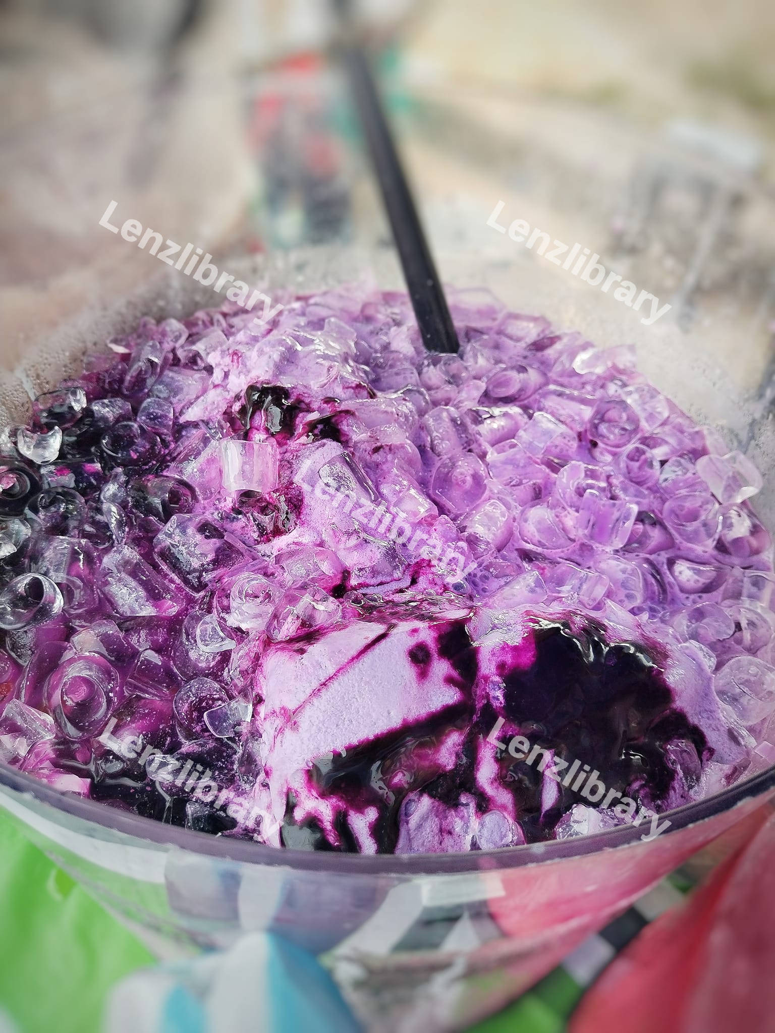 Purple drink with ice